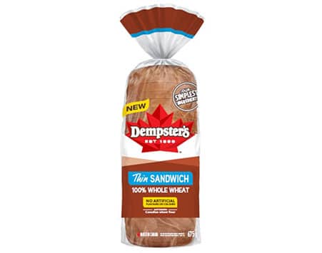 Bread, Whole Wheat Thin, Dempsters (675g) FREE