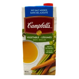 Broth, Vegetable, No Salt Added, Campbell's (900mL)